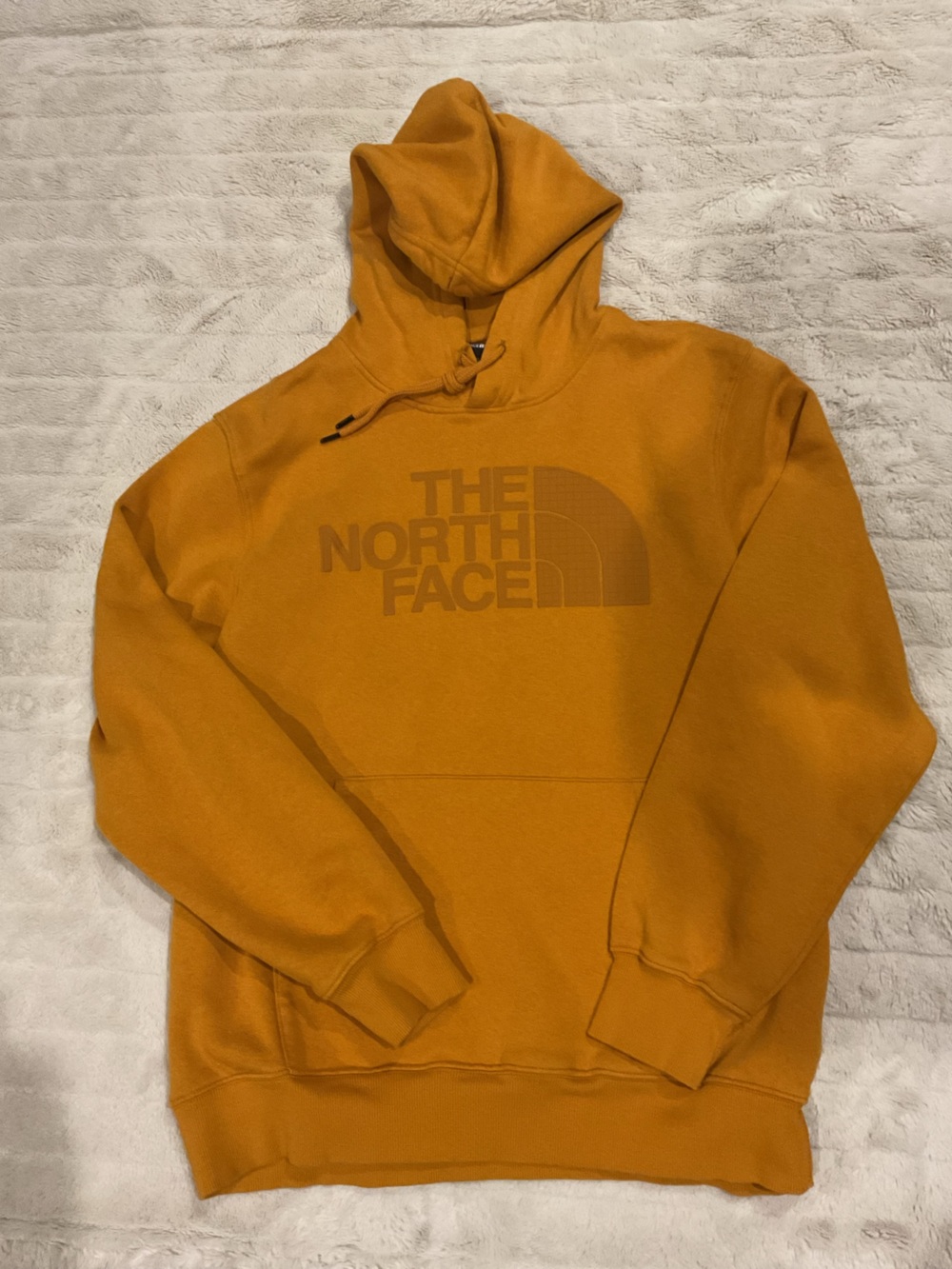 The North Face Drew Peak Pullover Hoodie mustard colour Large